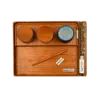 Chill One Premium Set – hochwertiges Rollingtray aus edlem Holz mit geruchsdichten Aufbewahrungsbehältern, integriertem Grinder und erweitertem Zubehörbereich in der klassischen Produktansicht
