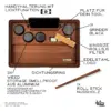 Beschriftete Draufsicht des Dab ’n Roll® XT Premium Sets mit Glasdeckel,   Smellproof Storage und weiteren Zubehörteilen