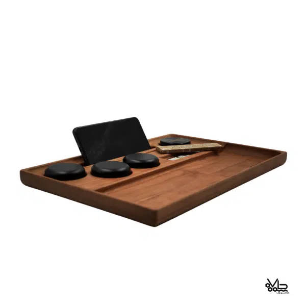 Linke Seitenansicht des Dab ’n Roll® Signature Sets mit sichtbarem Zubehör