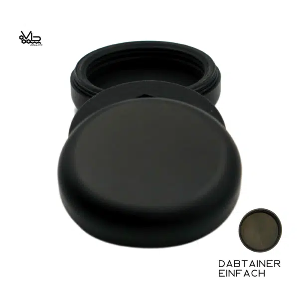 Detailaufnahme des Dabtainer im Dab ’n Roll® Signature Set – Aluminiumcontainer mit speziellem Silikoninlay
