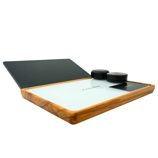 Rolling Tray Float Weiß Edition Black von VONbLÜTE Beschreibung Tablet