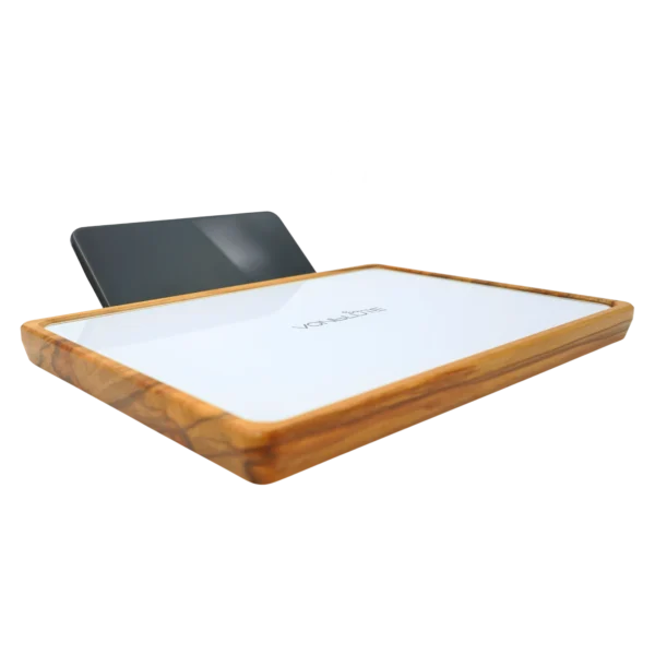 Rolling Tray Float Weiss by VONbLÜTE® Beschreibung mit Handy Adapter waagerecht