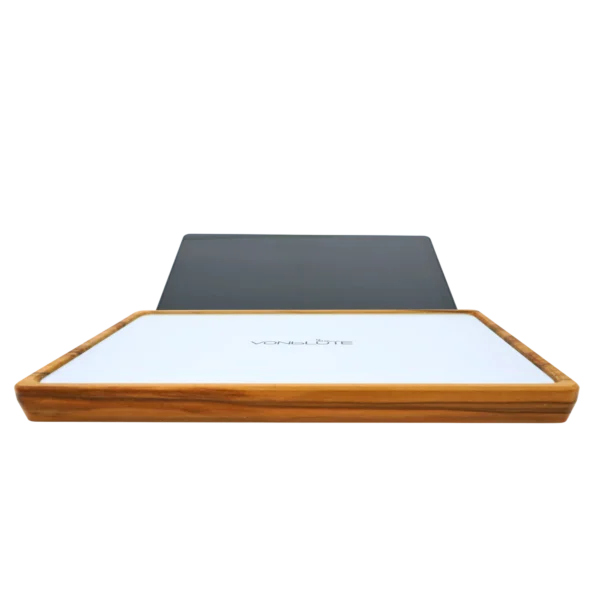 Rolling Tray Float Weiss by VONbLÜTE® mit Tablet Adapter frontal