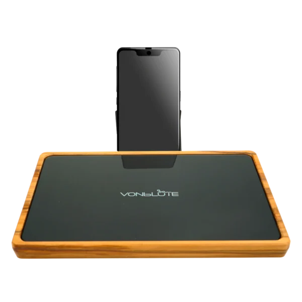 Rolling Tray Float Black by VONbLÜTE® Beschreibung mit Handy Adapter hochkannt