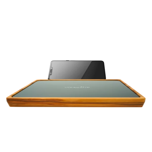 Rolling Tray Float Black by VONbLÜTE® Beschreibung mit Handy Adapter frontal