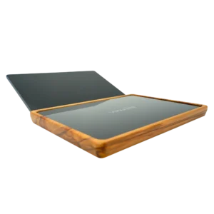 Rolling Tray Float Black by VONbLÜTE® mit Tablet Adapter von links