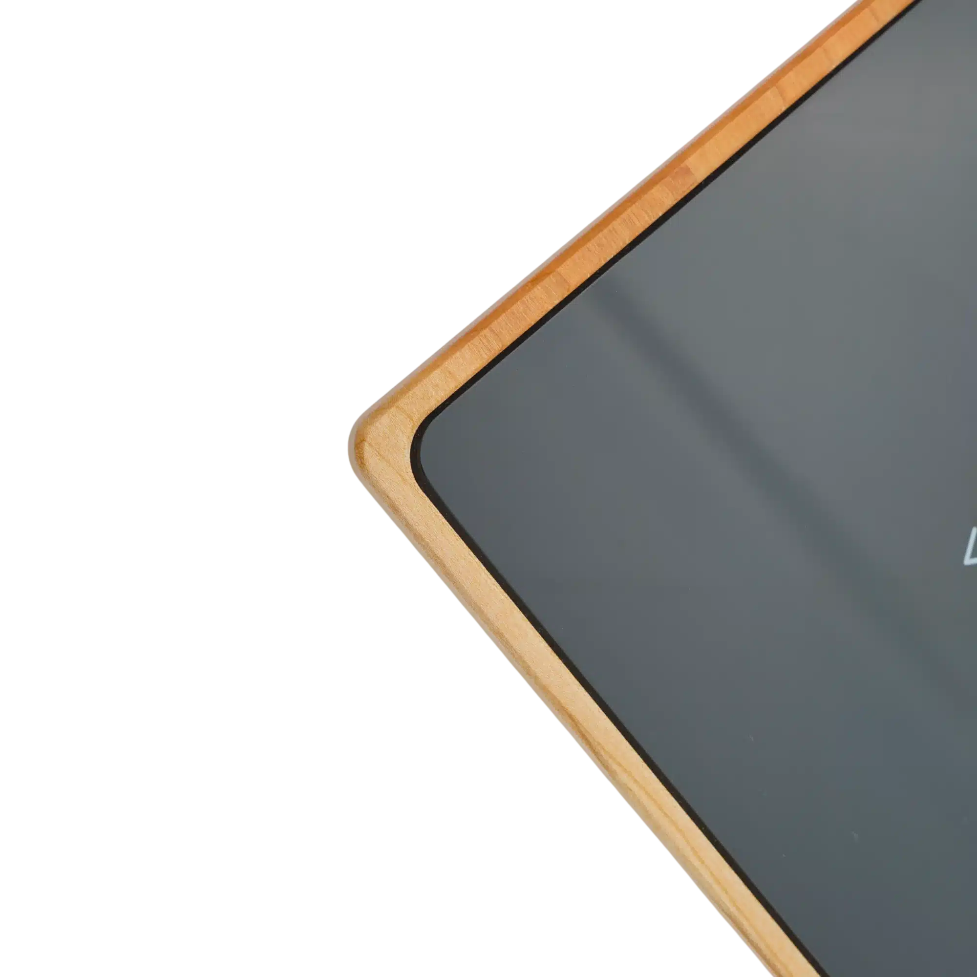 Rolling Tray Float Red Tone Black by VONbLUETE Holzrahmen Detailansicht linke Ecke