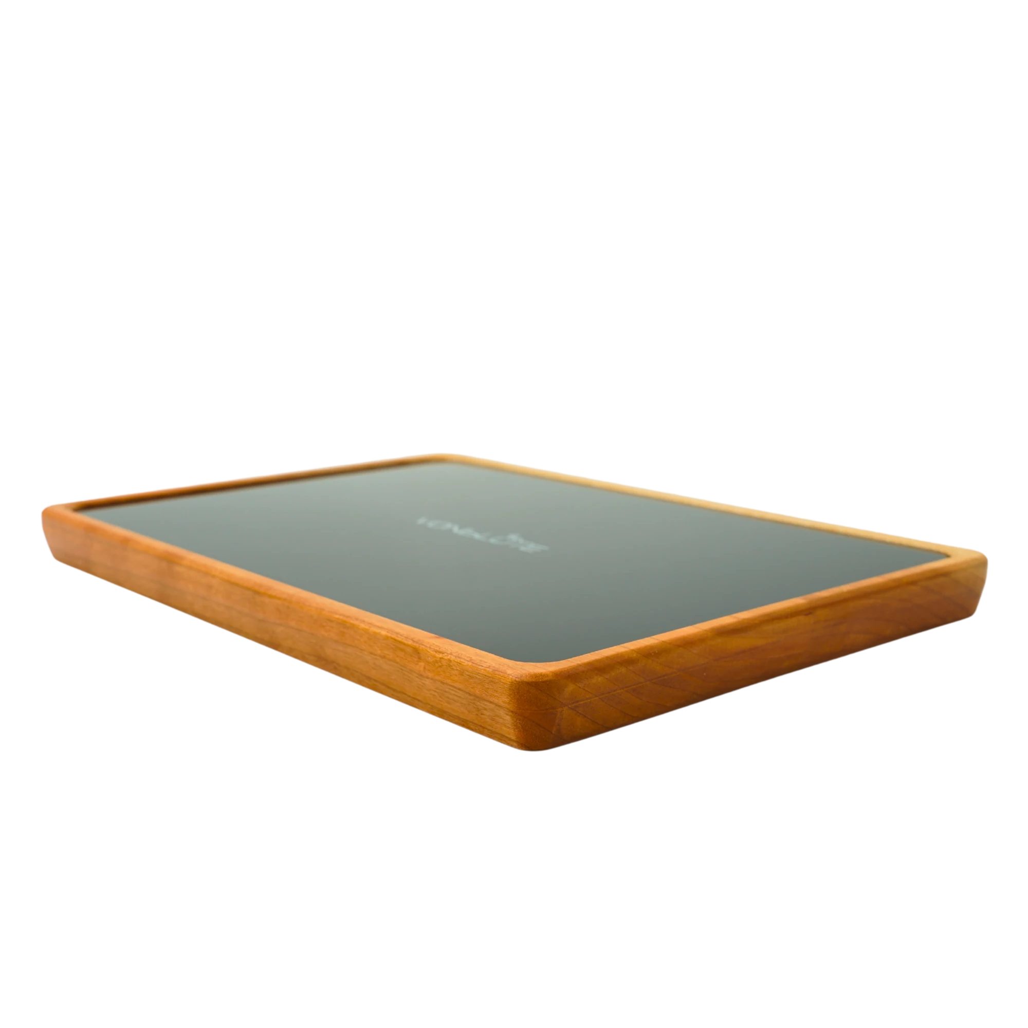 Rolling Tray Float Red Tone Black by VONbLUETE Holzrahmen Detailansicht von links