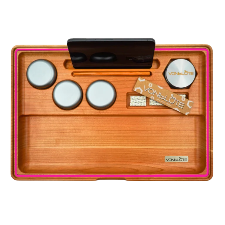 Rolling Tray<br>Dab ’n Roll XT Pink Essential – silberne Ausstattung